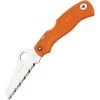 Spyderco 45SOR Rescue 79Mm Mariner Style Blade Lockback Folding Pocket Knife With Orange Nylon Resin Handles