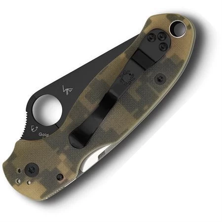 Spyderco 223GPCMOBK Para 3 Black Finish Blade Linerlock Folding Pocket Knife With Camo G10 Handle - Image 2