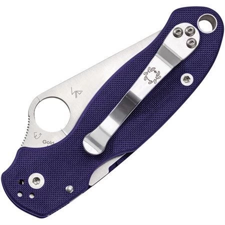 Spyderco 223GPDBL Para 3 Compression Lock Linerlock Folding Satin Finish Blade Pocket Knife With Blue G10 Handle - Image 2