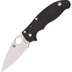 Spyderco 101GP2 Manix 2 Black Folding Pocket Knife With Black G-10 Handle