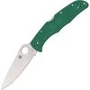 Spyderco 10FPGR Endura 4 Lockback Folding Pocket Knife With Vibrant Green Fiberglass Reinforced Nylon Handles