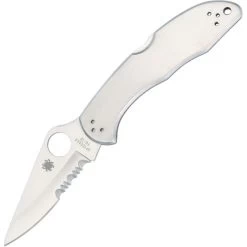Spyderco 11PS Delica 4 Part Serrated Blade Lockback Folding Pocket Knife