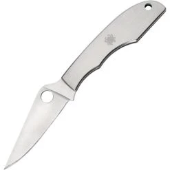Spyderco 138P Grasshopper Folding Pocket Knife With Stainless Handle