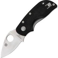 Spyderco 130GP Chicago Linerlock Folding Stainless Blade Pocket Knife With Black G-10 Handles