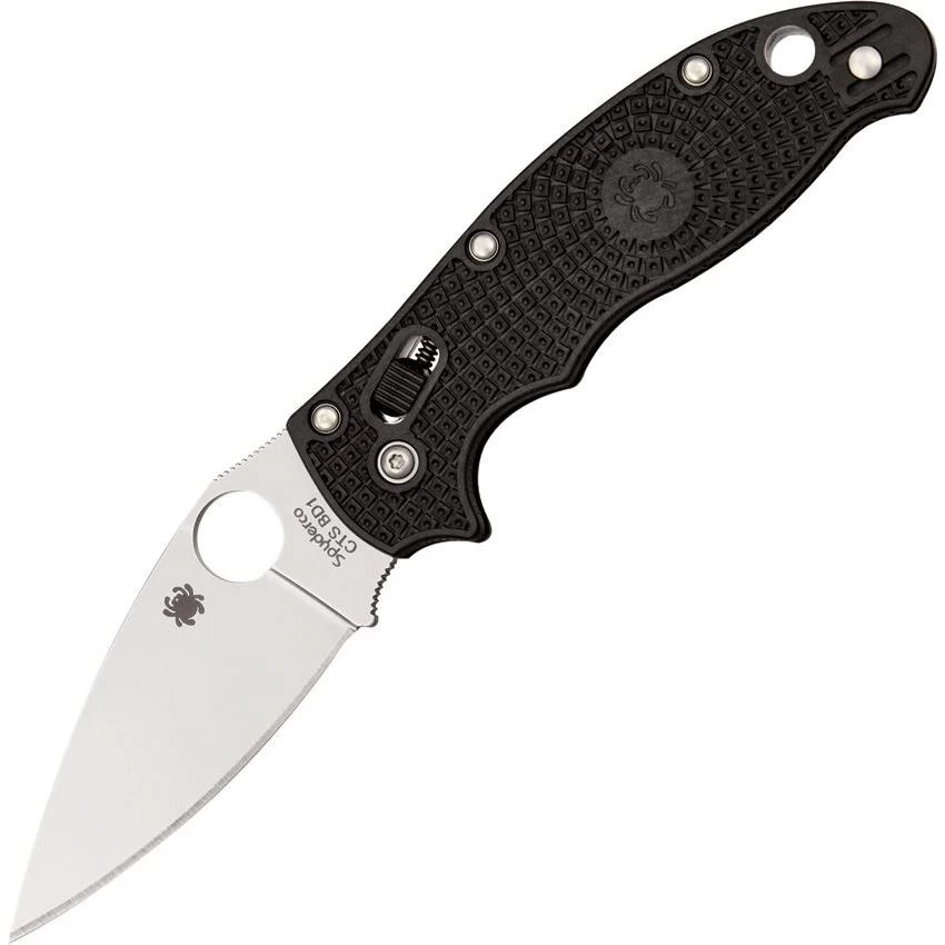 Spyderco 101PBK2 Manix 2 Black Folding Pocket Knife With Black Fiberglass Handle