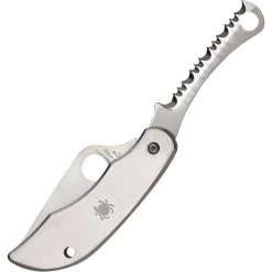 Spyderco 176PS ClipiTool Serrated Blade Folding Pocket Knife With Stainless Handle