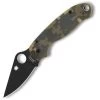 Spyderco 223GPCMOBK Para 3 Black Finish Blade Linerlock Folding Pocket Knife With Camo G10 Handle
