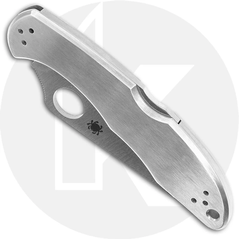 Spyderco Delica 4 SS Knife, Part Serrated, SP-C11PS - Image 2