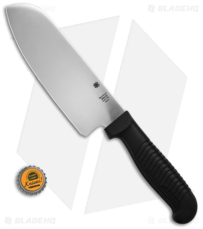 Spyderco 6" Santoku Knife Black Sermollan K08PBK - Image 3