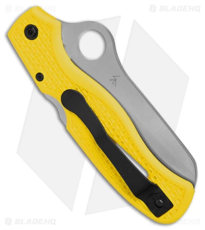 Spyderco Atlantic Salt Folding Dive Knife C89SYL Yellow FRN (3.69" Satin Serr) - Image 3