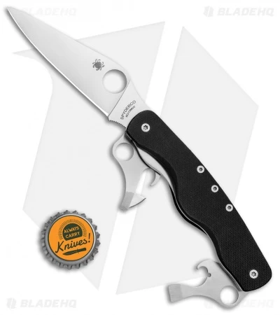 Spyderco ClipiTool Standard Multi-Tool Knife Black G-10 (3.5" Satin) C208GP - Image 4