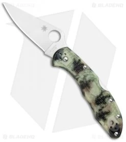 Spyderco Delica 4 Lockback Knife Glow Zome Green FRN (2.88" Satin) GITD