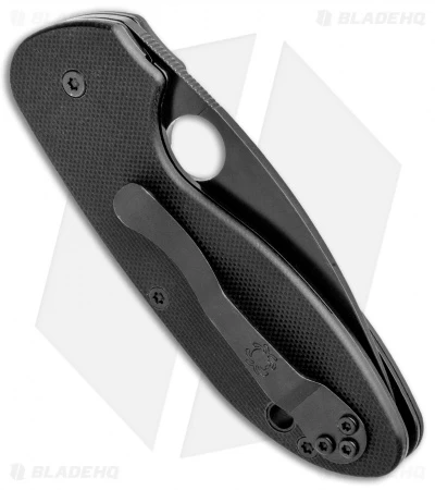 Spyderco Efficient Liner Lock Knife Black G-10 (3" Black Serr) C216GPSBBK - Image 3