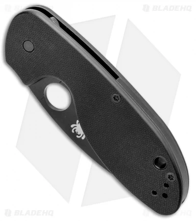 Spyderco Efficient Liner Lock Knife Black G-10 (3" Black Serr) C216GPSBBK - Image 2