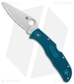 Spyderco Endela Lightweight Lockback Blue FRN (3.4" Serr) C243FSK390