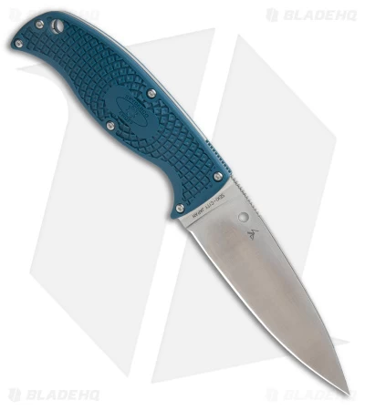 Spyderco Enuff Leaf Fixed Blade Knife Blue FRN (3.95" Satin K390) FB31PBL2K390 - Image 2
