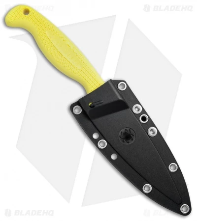 Spyderco Fish Hunter Salt Knife Yellow (4.39" Satin Full Serr) FB40SYL - Image 3