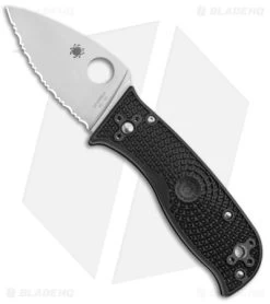 Spyderco Lil' Temperance 3 Lightweight Knife Black FRN (2.9" Satin Serr) C69SBK3