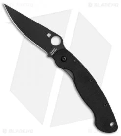 Spyderco Military Knife Black G-10 (4" Black S30V) C36GPBK