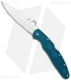 Spyderco Police 4 Lightweight Blue FRN Knife (4.3" Satin K390) C07FP4K390