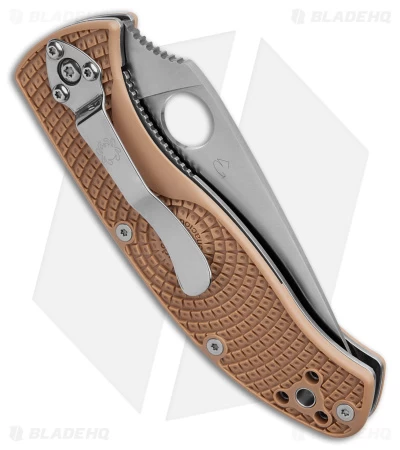 Spyderco Tenacious Lightweight Folding Knife Tan FRN (3.4" Satin) - Image 3