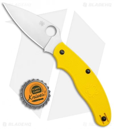 Spyderco UK Pen Knife Salt Slip Joint Yellow FRN (2.9" Satin) C94PYL - Image 4
