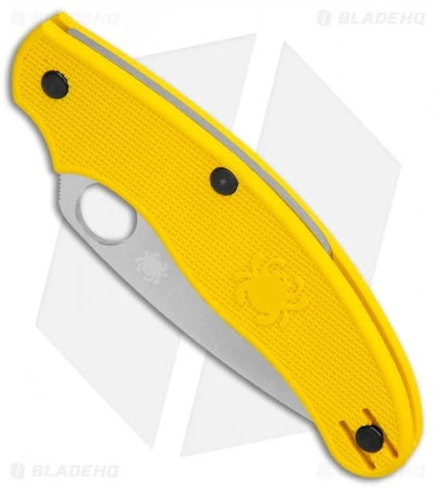 Spyderco UK Pen Knife Salt Slip Joint Yellow FRN (2.9" Satin) C94PYL - Image 2