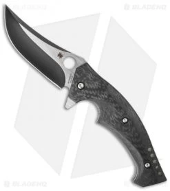 Spyderco Brend/Pirela Mamba Knife Carbon Fiber (3.75" Two-Tone) C196CFTIP