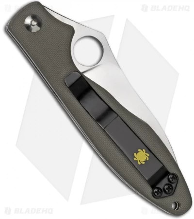 Spyderco Khukuri By Ed Schempp Folding Knife Green G-10 (Plain) C125GPFG Kukri - Image 2