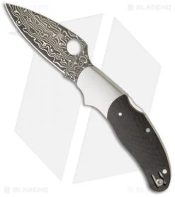 Spyderco Caly 3 Sprint Carbon Fiber Damascus Knife (3" Plain) C113CFPD