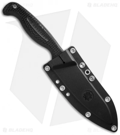 Spyderco Aqua Salt Fixed Blade Dive Knife (4.69" Black Full Serr) FB23SBBK - Image 2