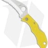 Spyderco Ladybug 3 Hawkbill Salt Knife Yellow FRN (1.875" Satin Serr) LYLS3HB