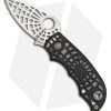 Spyderco "S" Black Folding Knife (Satin Plain) C109BKP