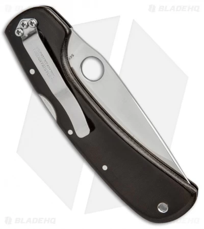 Spyderco Wayne Goddard Lock Back Knife Brown Micarta (3.625" Satin Full Serr) - Image 3